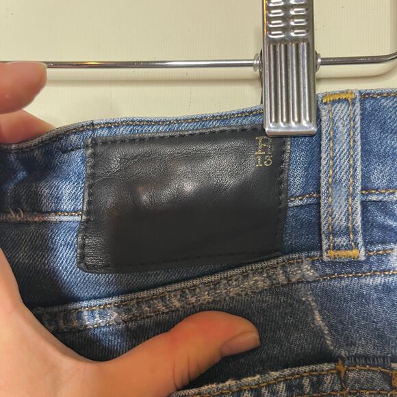 R13 Blue Distressed Kick Flare Cro Jeans Sz 27 - Picture 4 of 8